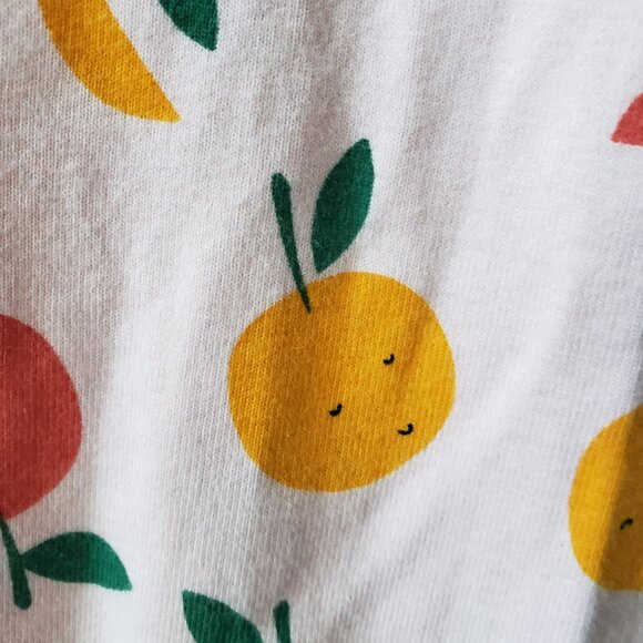 Hanna Andersson Womens Pajamas Pink Fruit Orange Citrus Print Cute Spring  XS - Picture 3 of 11